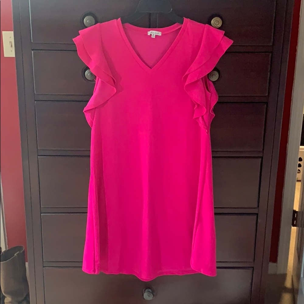 Pink ruffle dress